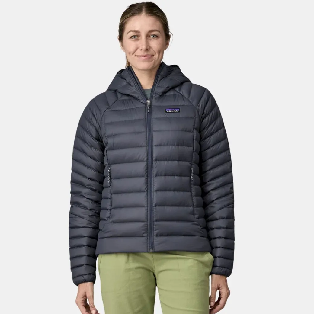 Patagonia Women's Down Sweater Hoody Jacket Smolder Blue