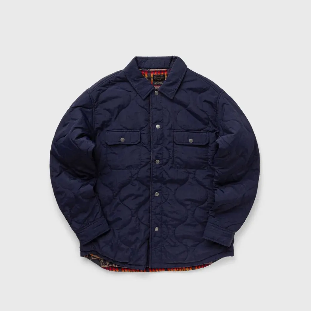 Pendleton Reversible Quilted Overshirt Harding Navy
