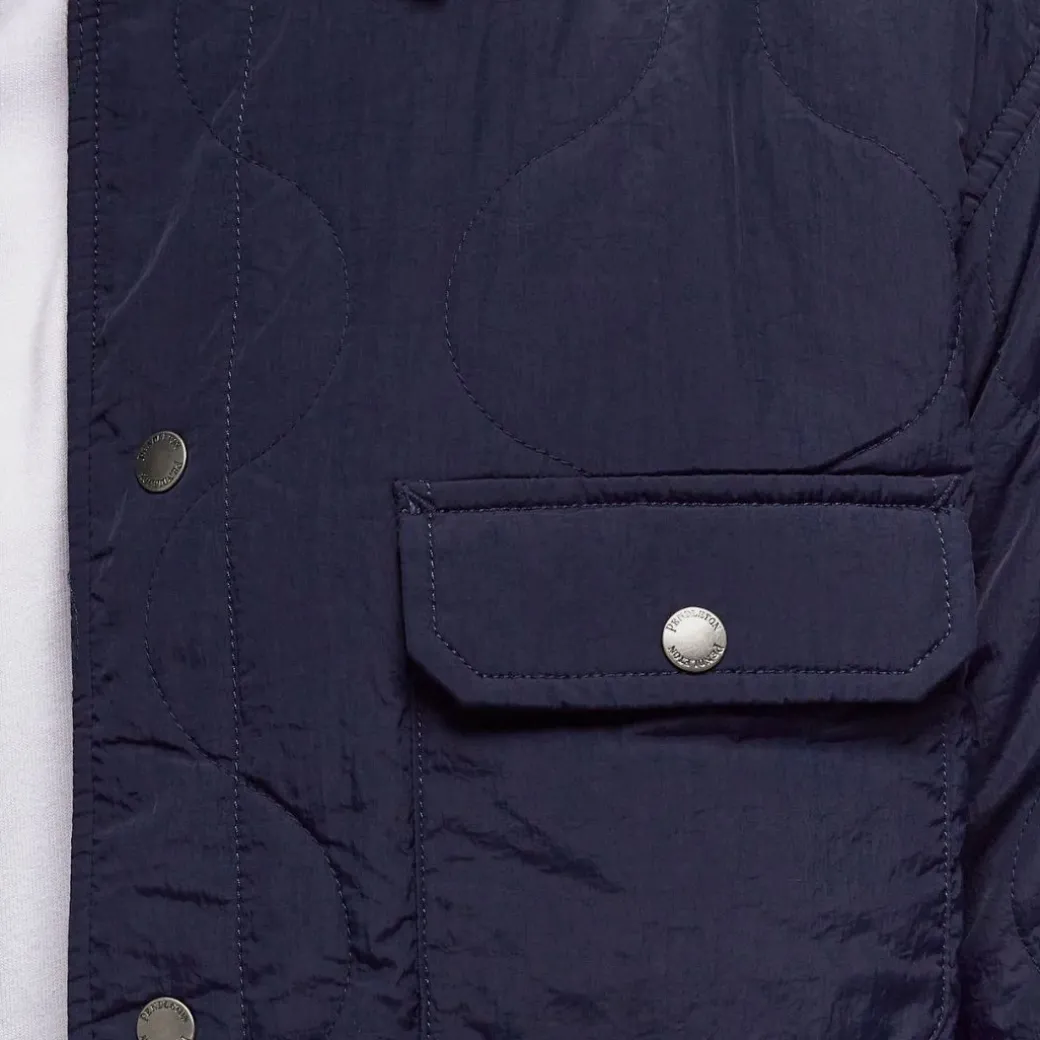Pendleton Reversible Quilted Overshirt Harding Navy