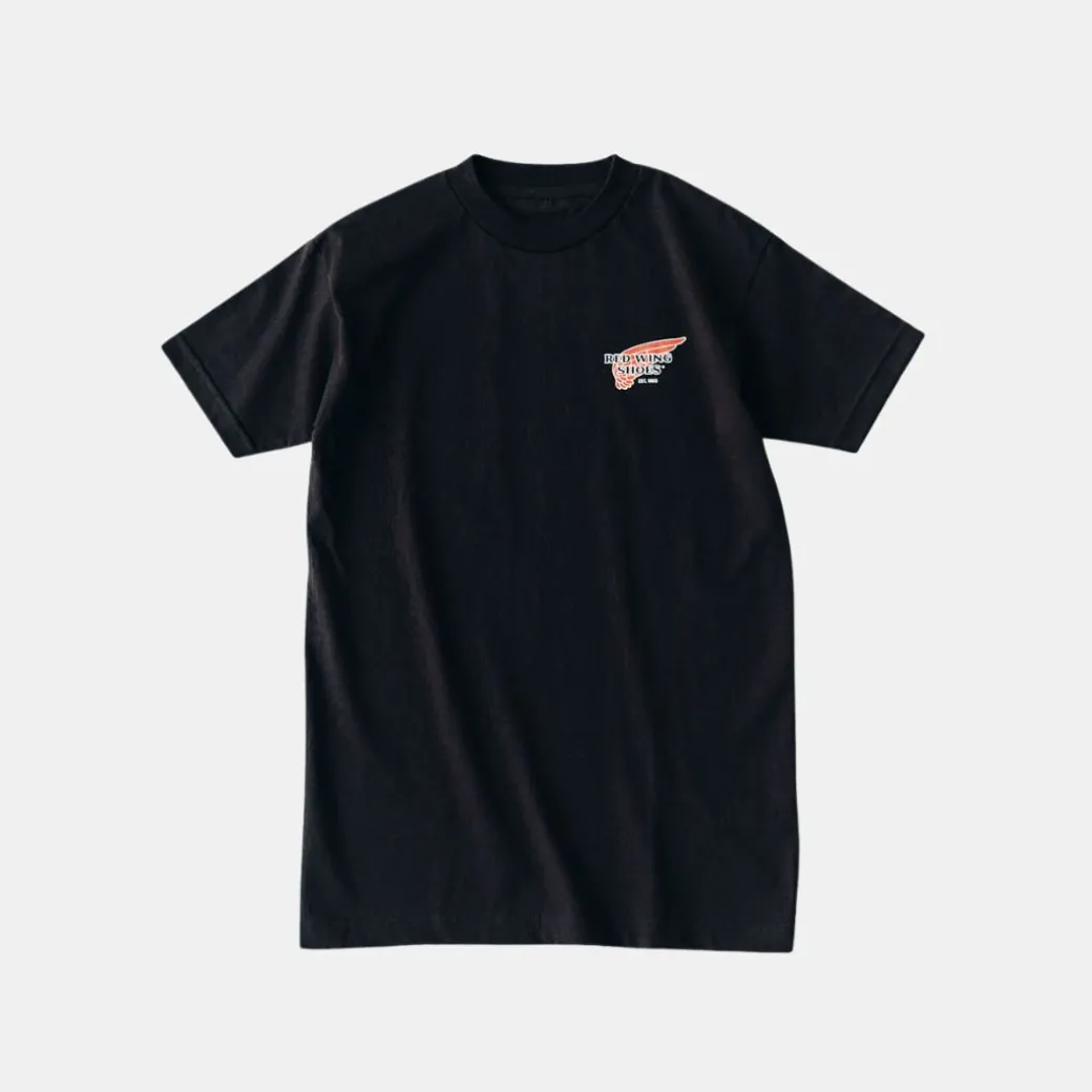 Red Wing Shoes T-Shirt 97611 Logo Black