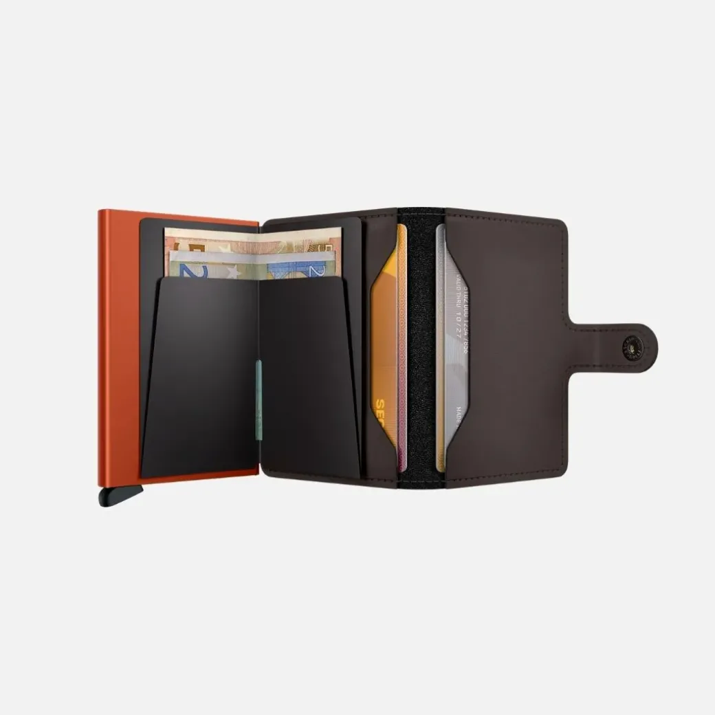 Secrid Mini Wallet Matte Truffle & Orange