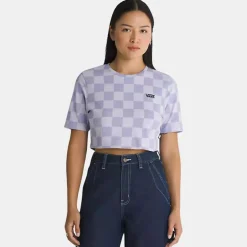 Vans Checker Crew Crop II T-Shirt Cosmic Sky