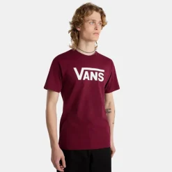 Vans Classic T-Shirt Burgundy White