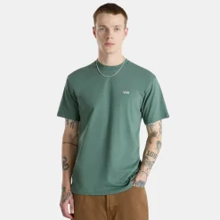 Vans Left Chest Logo T-Shirt Men's Iceberg Green