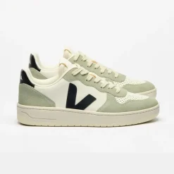 Veja Men's V-10 Leather Pure Black Clay