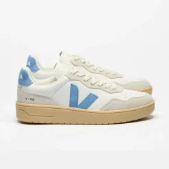 Veja Women's V-90 Leather White Aqua Natural