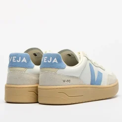 Veja Women's V-90 Leather White Aqua Natural