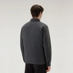Woolrich Alaskan Wool Overshirt Men's Charcoal Melange