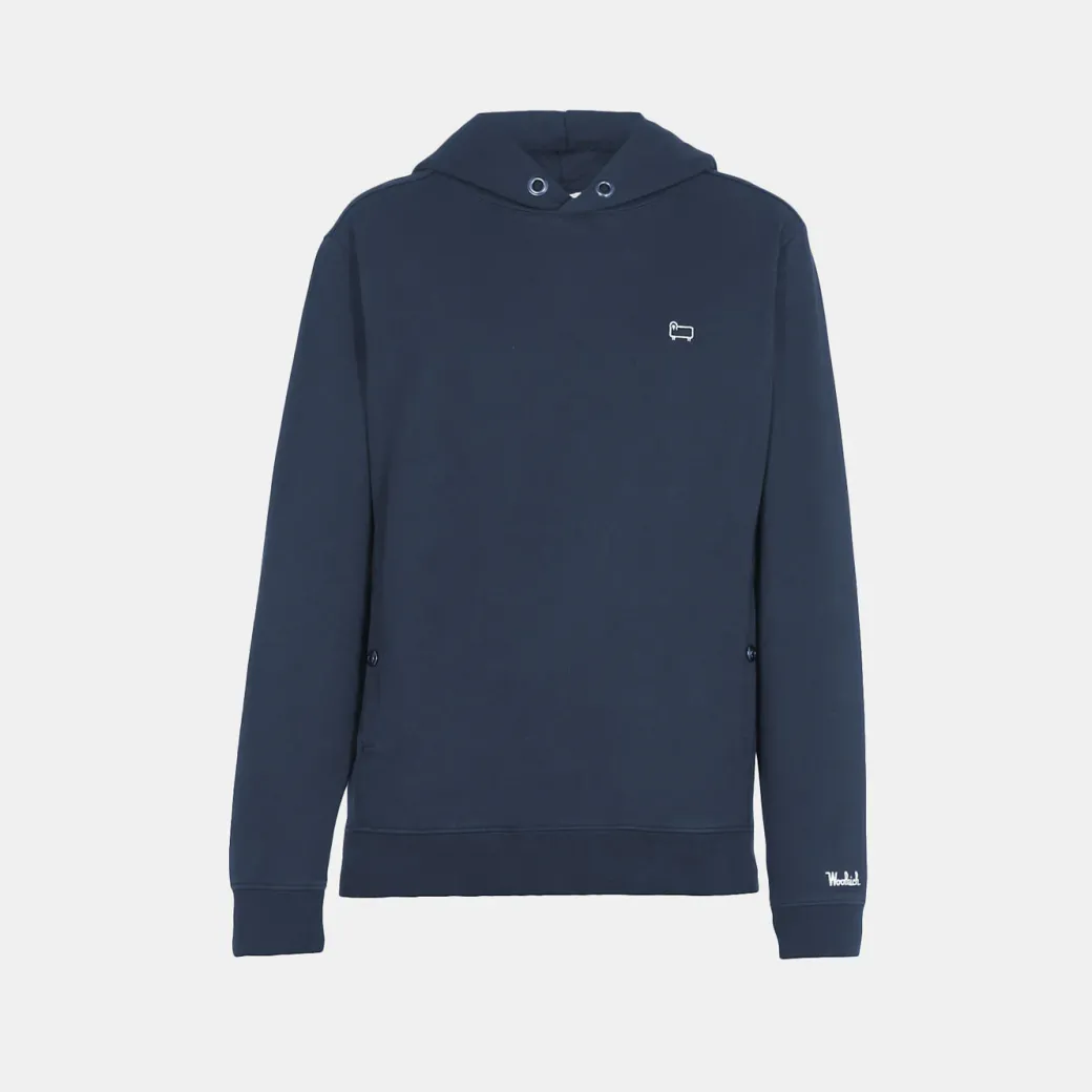 Woolrich American Fleece Hoodie Melton Blue