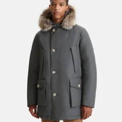 Woolrich Arctic Detachable Fur Parka Men's Grey Shadow