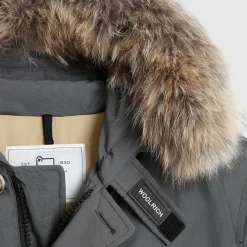 Woolrich Arctic Detachable Fur Parka Men's Grey Shadow