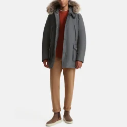 Woolrich Arctic Detachable Fur Parka Men's Grey Shadow