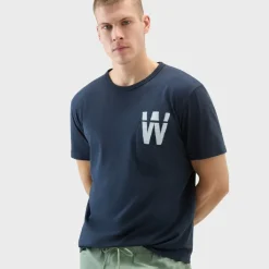 Woolrich Flag T-Shirt Melton Blue