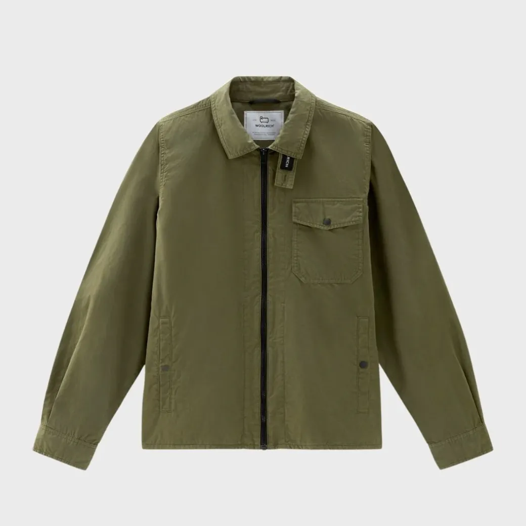 Woolrich Gabardine Overshirt Lake Olive