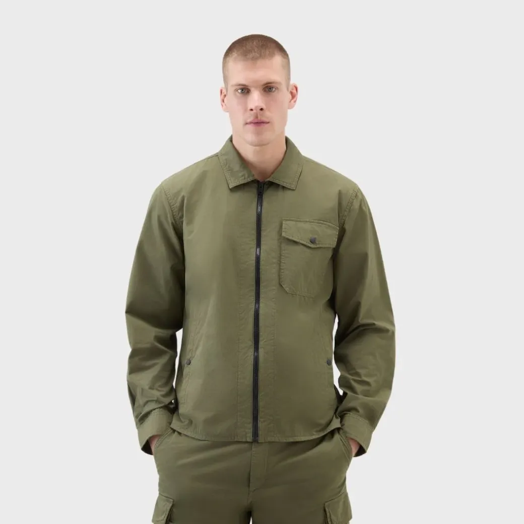 Woolrich Gabardine Overshirt Lake Olive