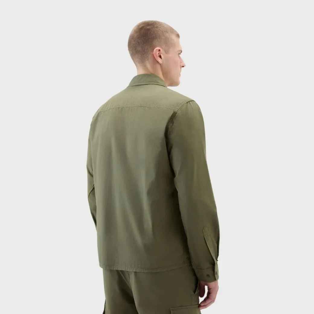 Woolrich Gabardine Overshirt Lake Olive