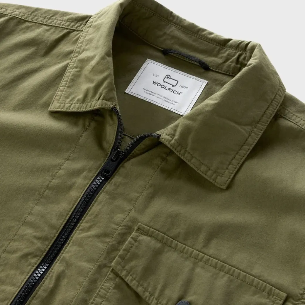 Woolrich Gabardine Overshirt Lake Olive