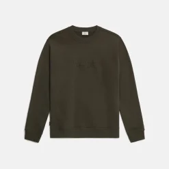 Woolrich Luxury Fleece Crewneck Dark Green