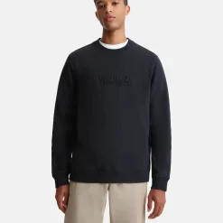 Woolrich Luxury Fleece Crewneck Melton Blue