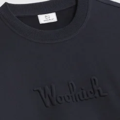 Woolrich Luxury Fleece Crewneck Melton Blue