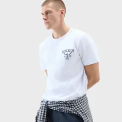 Woolrich Navy Logo T-Shirt Bright White