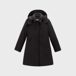 Woolrich Women's Firth Down Hooded Trench Black