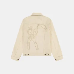 Wrangler Jacket Blue Bell Embroidered Jacket Ecru